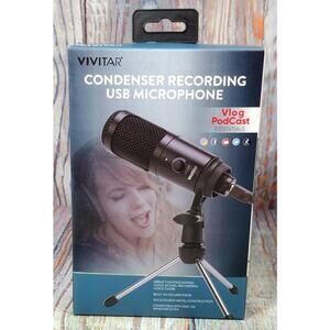 Vivitar Condenser Recording USB Microphone‎ with Tripod Stand